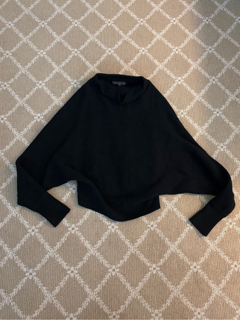 Black Knit Cowl Neck Sweater